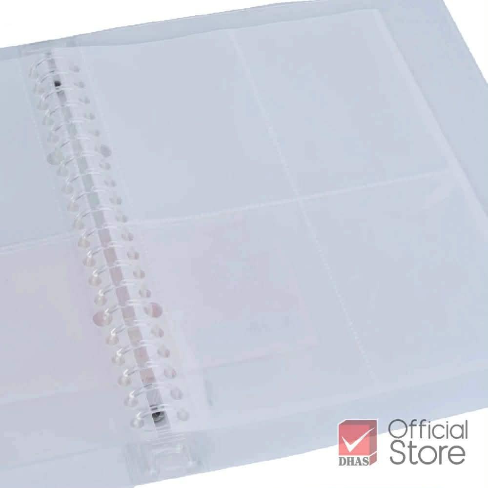 แฟ้มพลาสติก 20 ห่วง ใส่การ์ด A5 ตราช้าง Elephant