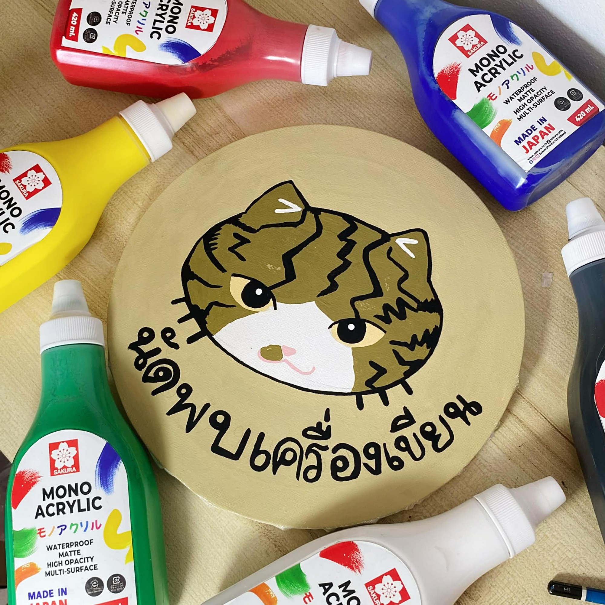 สีอะคริลิค SAKURA WaterProof Mono Acrylic Color ขนาด 420ml.