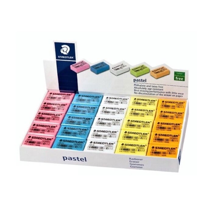 ยางลบ STAEDTLER นีออน/พาสเทล (1กล่อง/50ก้อน)