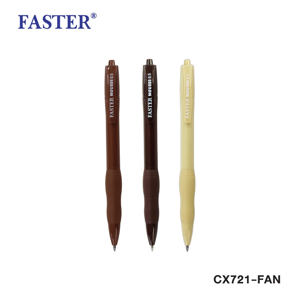 ปากกาเจลแห้งไว Faster Mousse Matcha & Mocha 0.5 mm.