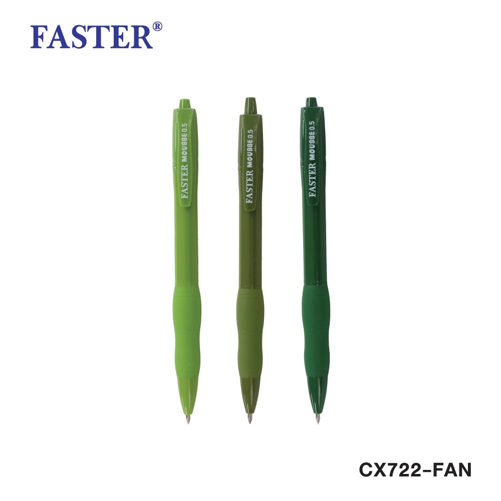 ปากกาเจลแห้งไว Faster Mousse Matcha & Mocha 0.5 mm.
