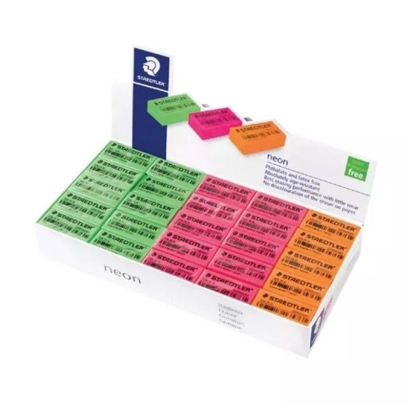 ยางลบ STAEDTLER นีออน/พาสเทล (1กล่อง/50ก้อน)
