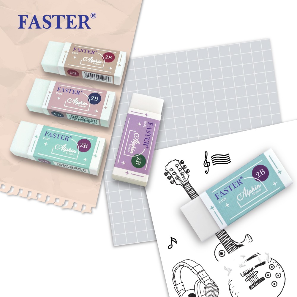 ยางลบ Alphin FASTER E103 (1กล่อง/20ก้อน)