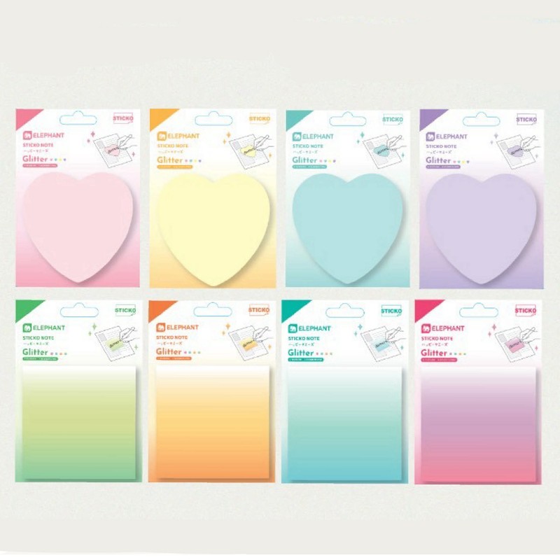Sticko Note Glitter กระดาษโน๊ตกาวในตัว กลิตเตอร์ ตราช้าง Elephant