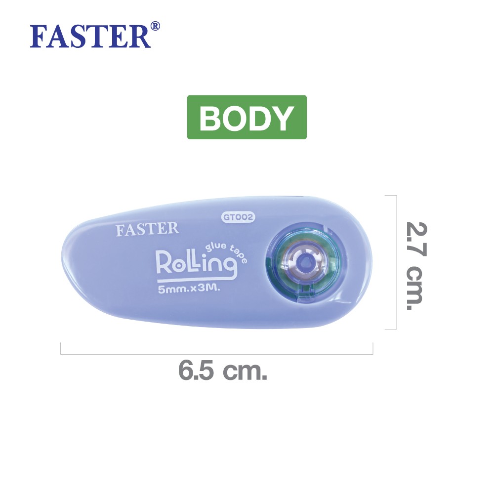 Glue Tape เทปกาวสองหน้า FASTER Rolling 5mm. x 3m. GT002