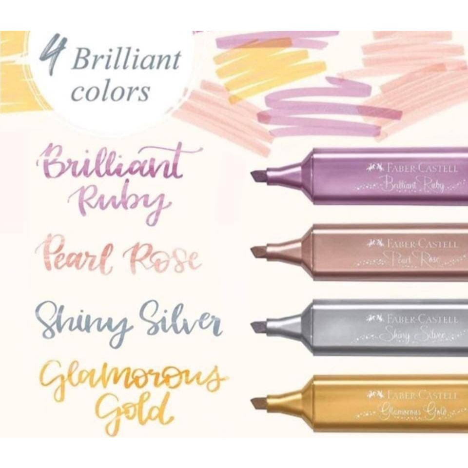ปากกาเน้นข้อความ Faber Castell Highlighter TL46 Metallic wallet