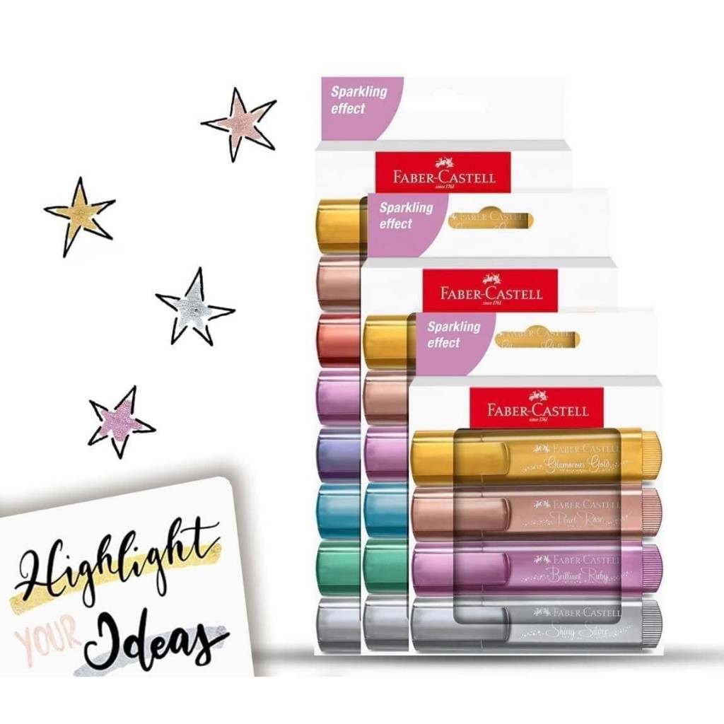 ปากกาเน้นข้อความ Faber Castell Highlighter TL46 Metallic wallet