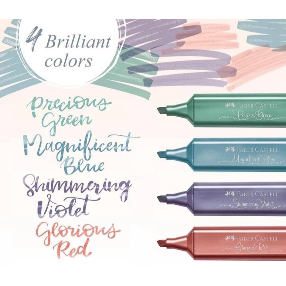 ปากกาเน้นข้อความ Faber Castell Highlighter TL46 Metallic wallet