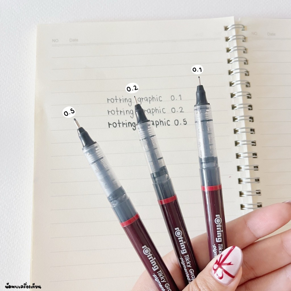 ปากกาตัดเส้น ปากกาเขียนแบบ Rotring Tikky Graphic หมึกสีดำ