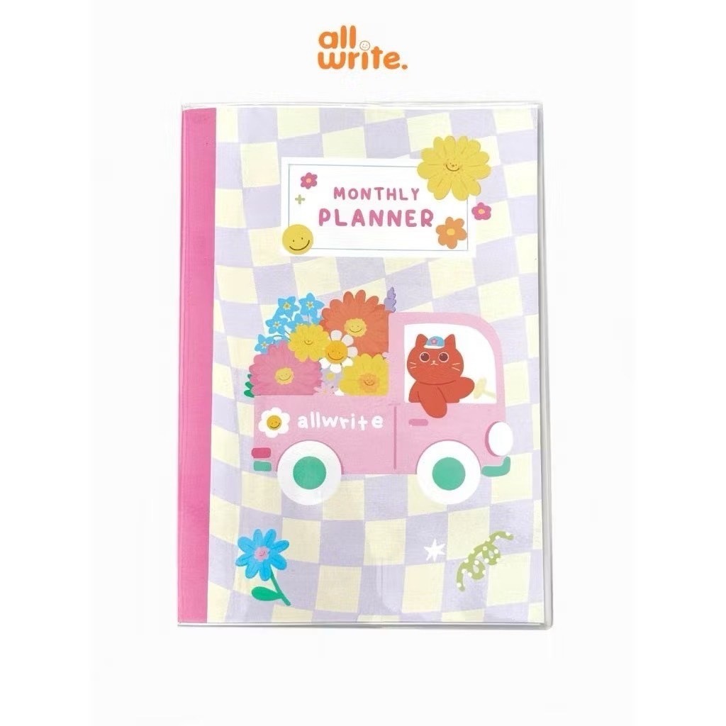 สมุดแพลนเนอร์ Monthly Planner allwrite หุ้มปกใสอย่างดี
