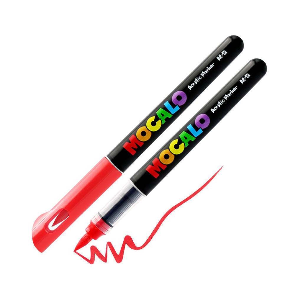 MOCALO M&G ชุดปากกาอะคริลิค Acrylic Marker Set รุ่น APMT80G3 หัวพู่กัน