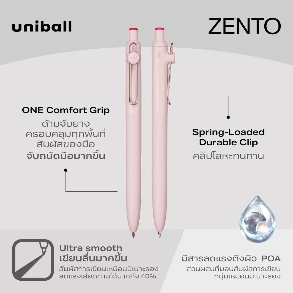 ปากกา uniball Zento นวัตกรรมหมึกน้ำใหม่ที่ให้สัมผัสการเขียน