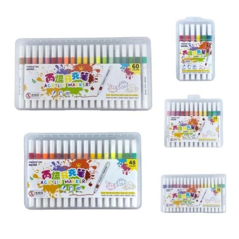 Chosch ปากกามาร์คเกอร์อะคริลิค รุ่น CS-MO2 12 24 36 48 60 สี