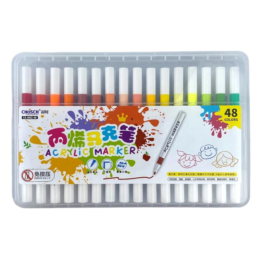 Chosch ปากกามาร์คเกอร์อะคริลิค รุ่น CS-MO2 12 24 36 48 60 สี