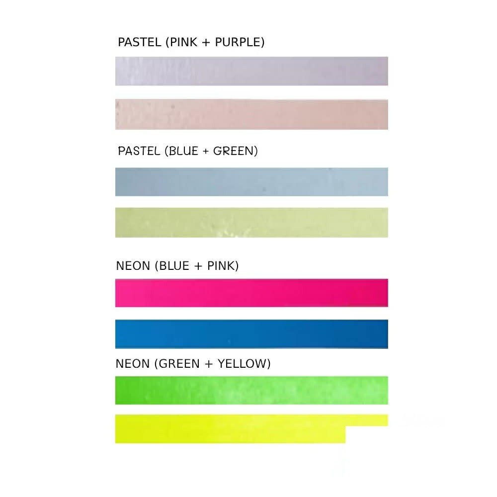 เทปเน้นข้อความ เทปไฮไลต์ รุ่น กาแล็กซี 2in1 2สี Highlighter Tape Galaxy Elephant