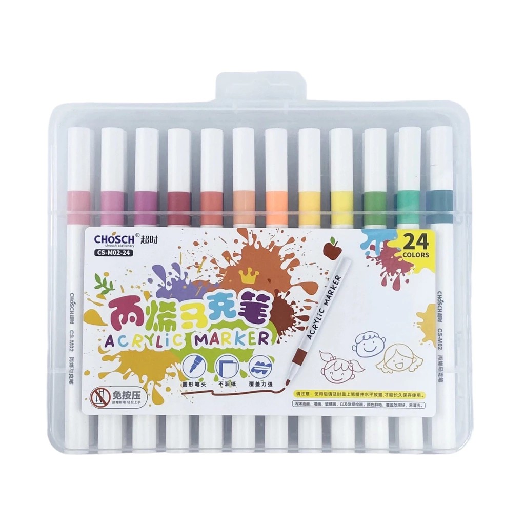 Chosch ปากกามาร์คเกอร์อะคริลิค รุ่น CS-MO2 12 24 36 48 60 สี