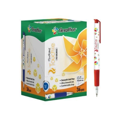 (1กล่อง/36ด้าม) FlexOffice ปากกาลูกลื่น รุ่น FO-GELB022 ขนาด 0.7 mm