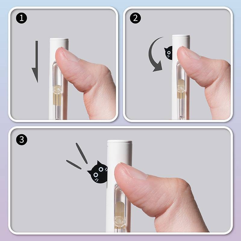 Meniu HI & SEE ปากกาแมวดำซ่อนแอบ  ปากกาเจลกันน้ำ ขนาด 0.5 mm
