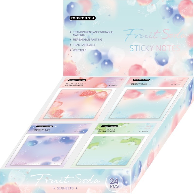 M&G transparent Sticky Notes กระดาษโน้ตมีกาวแบบใส ขนาด 3x3 นิ้ว