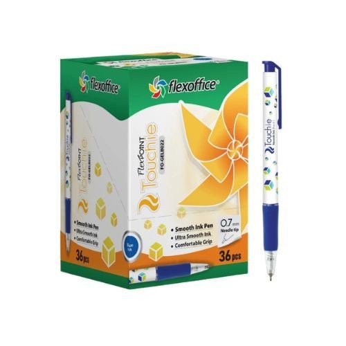 (1กล่อง/36ด้าม) FlexOffice ปากกาลูกลื่น รุ่น FO-GELB022 ขนาด 0.7 mm