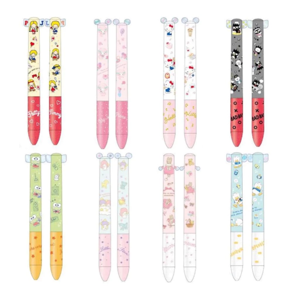 ปากกาลูกลื่น 2 สี Mimi Pen ลายลิขสิทธิ์สุดน่ารัก Sanrio Chikawa Mofusand นำเข้าจากญี่ปุ่น