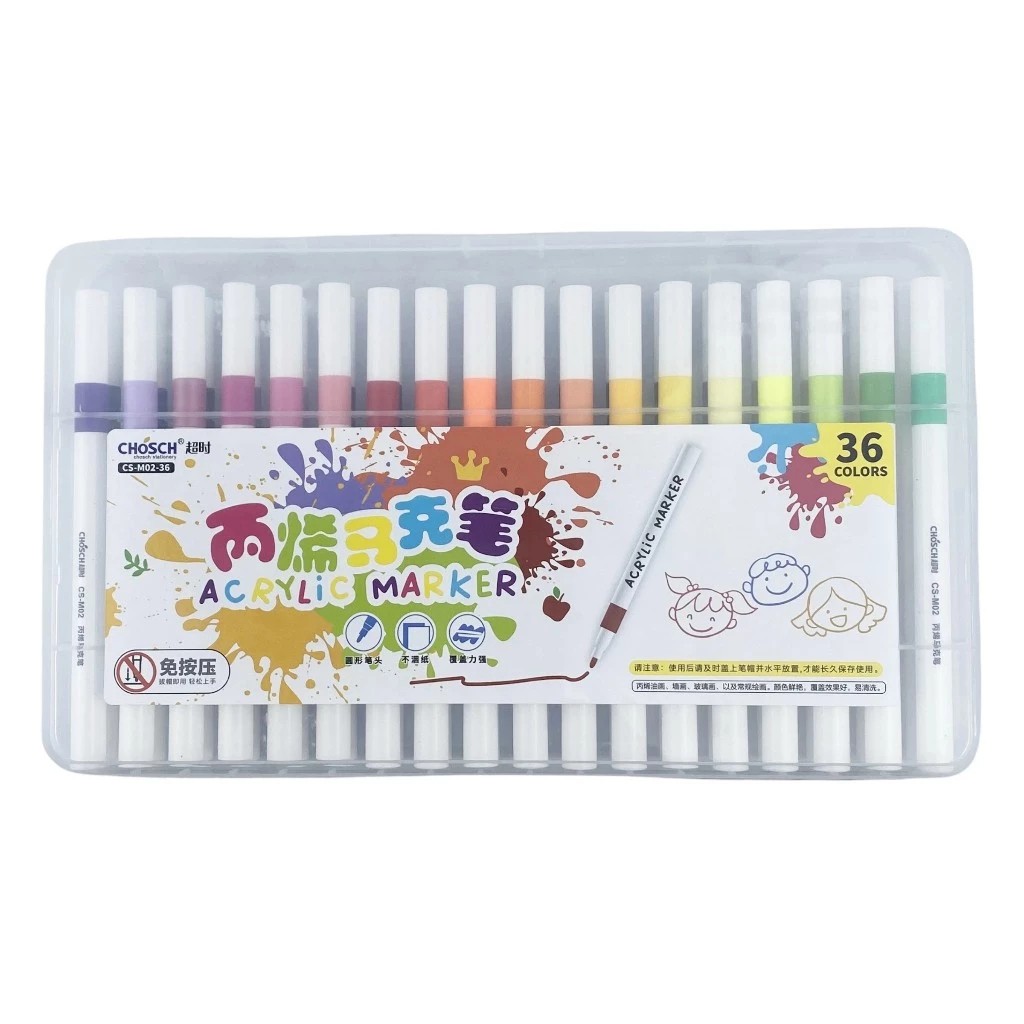 Chosch ปากกามาร์คเกอร์อะคริลิค รุ่น CS-MO2 12 24 36 48 60 สี