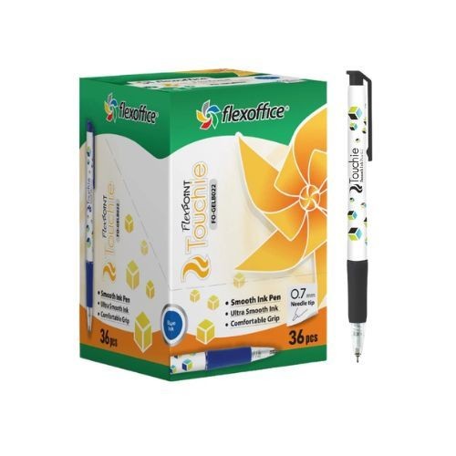 (1กล่อง/36ด้าม) FlexOffice ปากกาลูกลื่น รุ่น FO-GELB022 ขนาด 0.7 mm