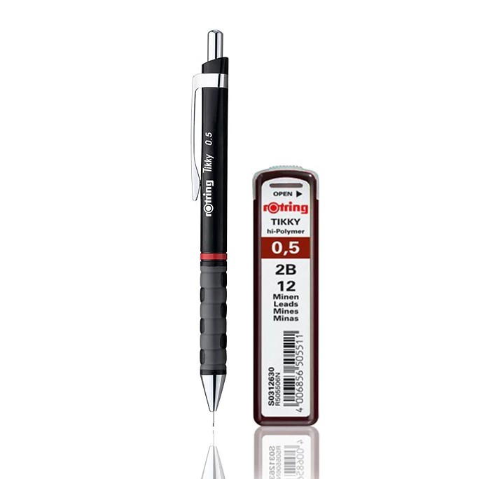 Rotring ชุดดินสอ พร้อมไส้ดินสอ 2B Tikky Set 0.5mm